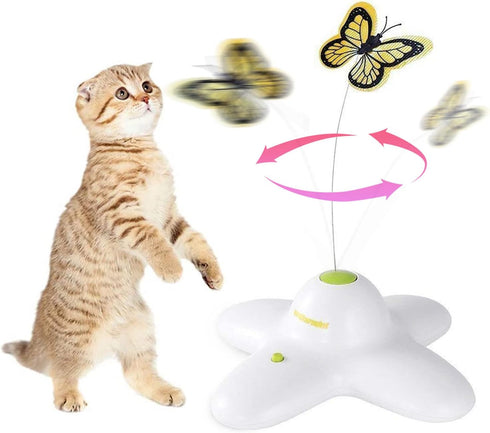 AFP Interactive Cat Toy, Butter-Fly Interactive for Indoor Cats, Flutter Bug Cat