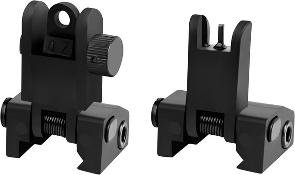 Gotical Flip Open Front and Rear Sight Set - Polyphenylene (PPS) for Picatinny Rail, Imported from Japan