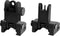 Gotical Flip Open Front and Rear Sight Set - Polyphenylene (PPS) for Picatinny Rail, Imported from Japan
