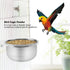 Stainless Steel Hanging Bowl Bird Food Feeding Dish, Water Seed Feeder with Screw Attachment for Bird Cage