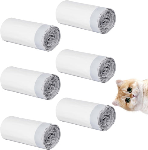 Cat Litter Box Liners,120 Packs Drawstring Cat Litter Bags Trash Bags for