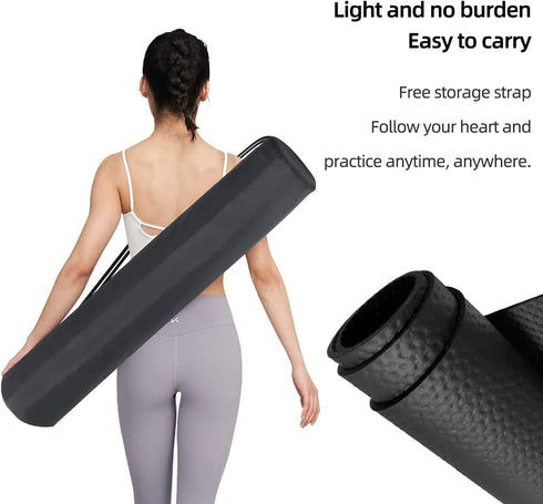 Large Exercise Mat for Home Gym, Treadmill, Bike, Cardio, Weightlifting, Non-Slip Rubber Workout Mat