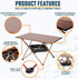 Backpacking, Alpcour Portable Camping Table Lightweight, Compact Folding Side Table in a Bag with Aluminum Top & Heavy