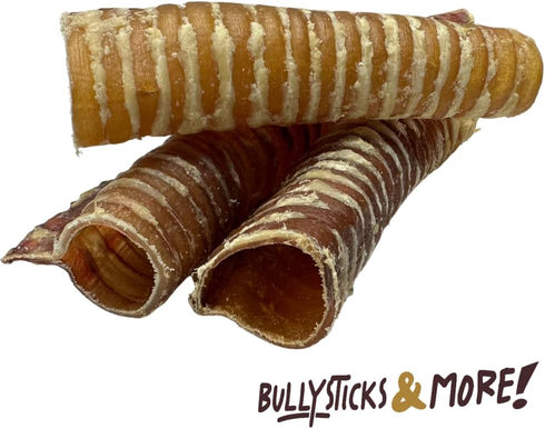 6 Inch (6 Pack) 100% BULLYSTICKS & MORE Beef Trachea | Grass Fed | Long Lasting Dog Chews | Parents Choice Treats