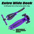 Kick Scooters for Kids Ages 3-5 - Adjustable Height Foldable Scooter with LED Light Wheels and Rear Brake