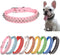 Spiked Dog Collar, Soft PU Leather Mushrooms Rivet Spike Studded Adjustable Cat Collars (Pink, L)