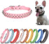 Spiked Dog Collar, Soft PU Leather Mushrooms Rivet Spike Studded Adjustable Cat Collars (Pink, L)