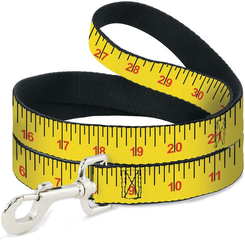 Dog Leash Measuring Tape, Yellow Black Red, 6 Feet Long, 1.0 Inch Wide