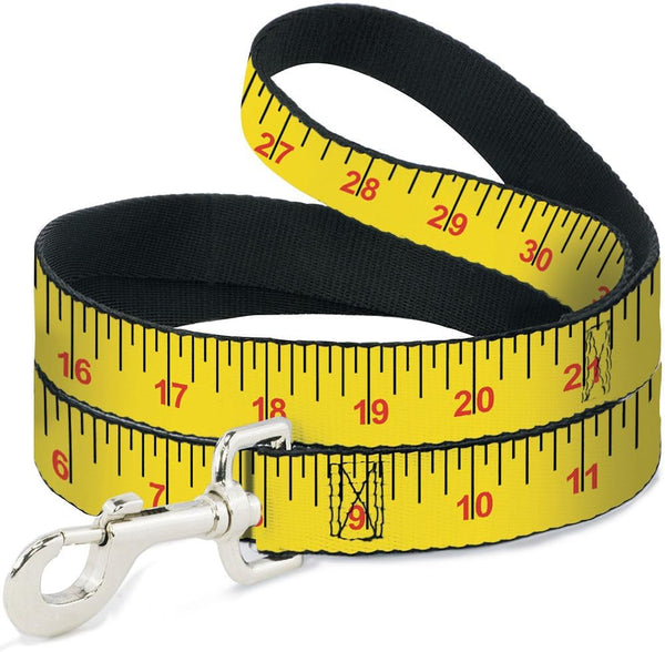 Dog Leash Measuring Tape, Yellow Black Red, 6 Feet Long, 1.0 Inch Wide