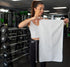 S&T INC. Microfiber Sweat Towel for Gym, Yoga Towel for Home Gym, Workout Towels, 16 Inch x 27 Inch, White, 3 Pack