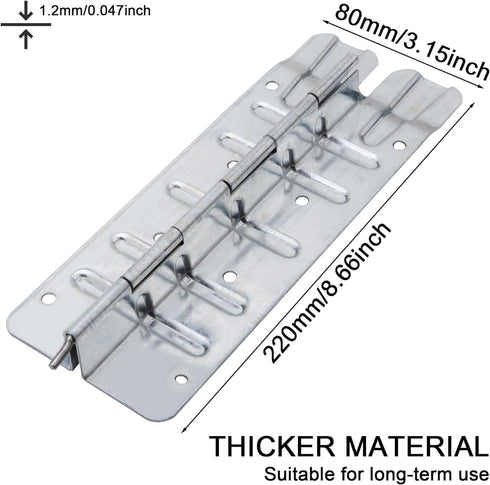 8" Pallet Collar Hinges 4PCS, Stackable and Collapsible for Garden Bed, Pet Enclosures, Home Storage