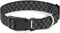 Buckle-Down Plastic Clip Collar, Chain Link Fence Grays, 1/2" Wide, Fits 8-12" Neck, Medium