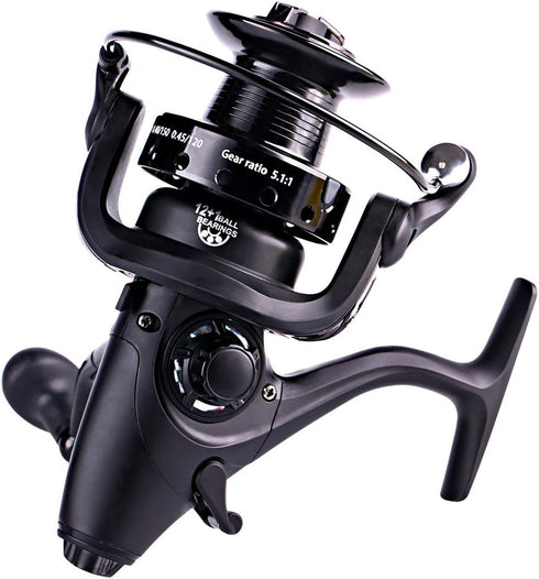 Sougayilang Spinning Fishing Reel - 12+1BB Metal Body Smooth Carp Spinning Reels