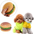 GLOGLOW Rubber Hamburger Squeaky Toy for Dogs, Teeth Grinding Cleaning Interactive Chew Toy