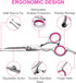 TINMARDA 6 in1 Professional Dog Grooming Scissors Kit, Dog Shears for Grooming with Safety Round Tips, Titanium Coated