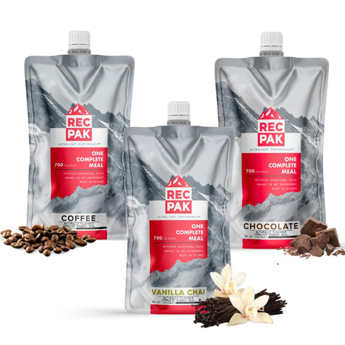 RecPak Performance Ultralight Instant Meals - 700 Cal 42g Protein Mixed Flavors (3-Pack)