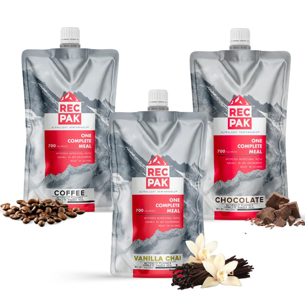 RecPak Performance Ultralight Instant Meals - 700 Cal 42g Protein Mixed Flavors (3-Pack)