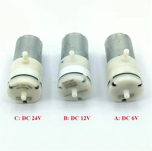 ZTYXUX 1PCS DC6V 12V 24V 370 Aquarium(DC12V Mini Motor Diaphragm Air Vacuum Pump Negative Pressure Suction DIY Breast
