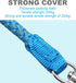 Rope Dog Leash - 2/3/4/6/10 Foot Reflective Heavy Duty Nylon Braided Training Leash for Large Medium Small Dogs (Sky