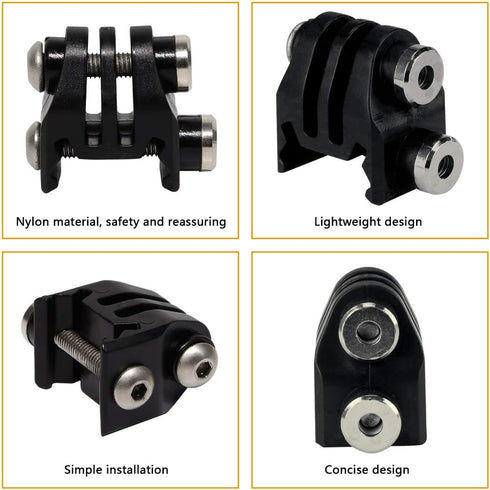 Picatinny Rails Airsoft Gun Rail Mounts Adapter for GoPro Action Camera (Black)