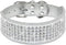 Berry Pet Rhinestones Dog Collars - 2" Width with 5 Rows Full Sparkly Crystal Diamonds for Medium & Large Dogs, 15-18"