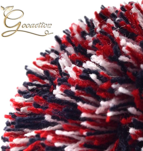 GOOACTION 3PCS Knitted Golf Head Covers 1-3-5 for Driver and Fairway Woods, Vintage Red Stars and Stripes