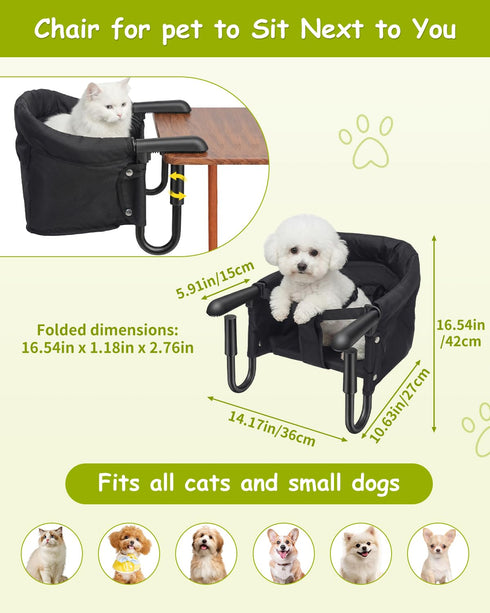Generic 16.5 14 10.5in KjsEphitelian Dog high Chairfor Table and Desk Portable Seat Desk pet Chair for Small Dogs