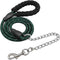 BTINESFUL 6FT Chewproof Dog Leash - Strong Nylon Rope with Anti-Chewing Chain (Dark Green) for Medium Large Dogs