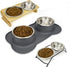 Stainless Steel Cat Bowls - Whisker Fatigue Relief Cat Food Dish, Metal Shallow Wide Plate for Pets