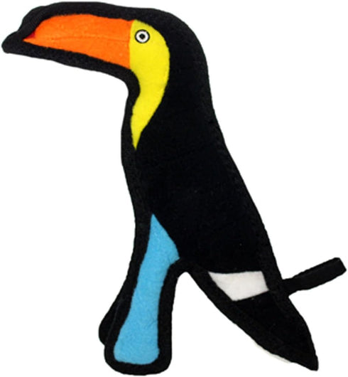 TUFFY World's Tuffest Soft Dog Toy - Zoo Junior Toucan, Durable & Strong for Interactive Play.