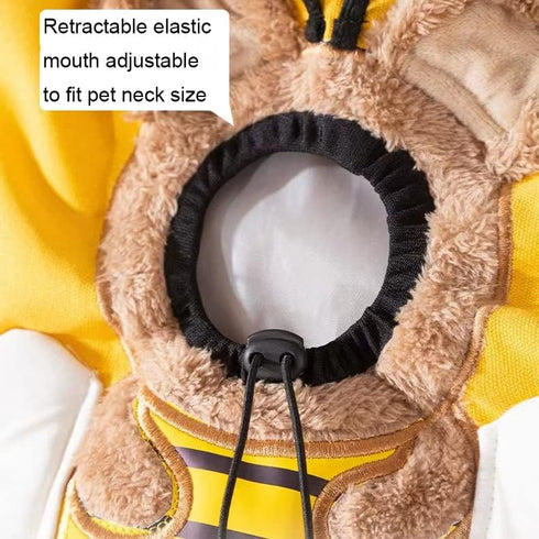 Cute Bee-Shaped Pet Canvas Shoulder Bag, Portable Cats Small Pet Tote Chest Bag, Pet Carrier for Small Dogs and Cats