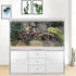 48X24IN Stone Aquarium Background, Natural Rocky Glass Terrarium Background, Includes 8 EVA Double-Sided Tape