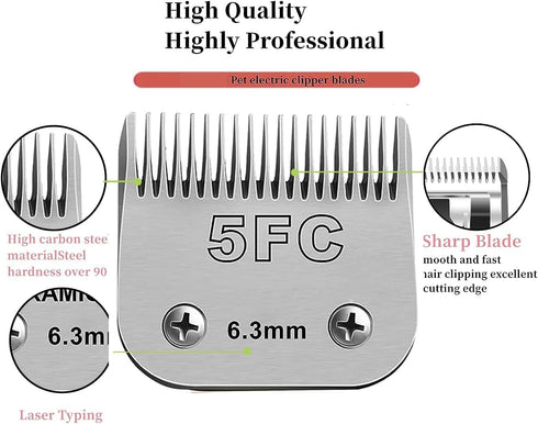 VALLNEI 40/30 Detachable Pet Dog Grooming Ceramic Blades, Compatible with Oster A5, Wahl KM10 Series