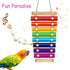 Finch Colorful Bird Xylophone Toy Interactive Training Toy Bird Cage Bell Toy Accessories Music Musical Enrichment