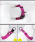 Creation Core Reflective Dog Collar, Breathable Mesh Soft Padded Adjustable Nylon Pet Collar 1" Wide, Pink XXL