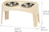 IRIS USA Elevated Dog Bowls, Adjustable Height, 2 Thick 64 oz Stainless Steel Bowls, Spill-Proof, Made in USA Plastic
