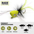 XFISHMAN Popper-Flies for Fly Fishing, Topwater Bass Panfish Bluegill Poppers Flies Bugs Lures