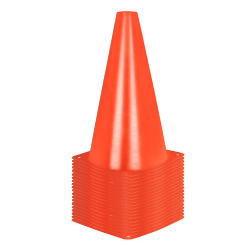 9 inch (Sets 10/15/ 20) Alyoen Orange Traffic Cones, Plastic Sport Cones, Soccer Training Cones for Outdoor Activity
