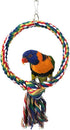 Litewoo Bird Swing Toy - Colorful Cotton Rope Perches for Parrots, Budgie, Parakeet, Cockatiel, Finch, Lovebird