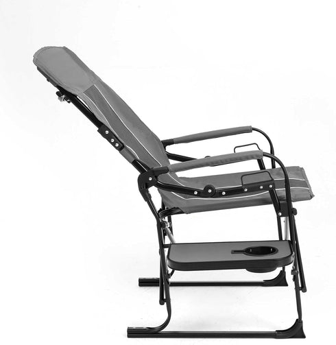 43") Camping Chairs for Adults, Camp Chair with Table, Lawn Chairs with High Back, Outdoor Folding Chairs for Fishing