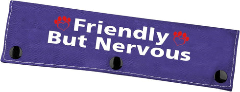 Friendly But Nervous Dog Leash Sleeve, Nervous Leash Wrap, Social Distancing Gift (Friendly But Nervous)