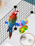 Large Bird Perch Toy with Rotating Balls Natural Parrot Large Bird Stand Perches Toy Wood Rotate Spinning Balls