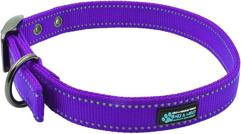 Max and Neo MAX Reflective Dog Collar - Medium, Purple - We Donate a Collar to Dog Rescue for Every Collar Sold