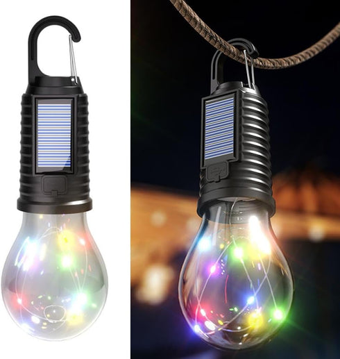 Generic Light,3 Bulb,for Solar Rechargeable Hooked Camping Light Modes Adjustable LED Solar Camping Lights,Portable