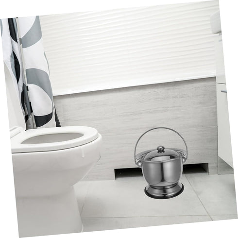 YOSADIER Capacity Portable Adult Potty Stainless Steel Pee Bucket Lid Home Chamber Pot for Seniors and Pregnant Women