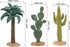 3pcs Set ARTIBETTER Artificial Cactus Plants Simulation Succulent Figures with Mini Tree Lifelike Faux Reptile