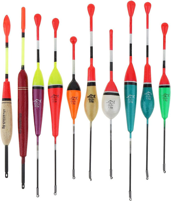 OriGlam Fishing Float and Bobber, Trout Wood Slip Spring Oval Stick for Fishing
