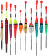 OriGlam Fishing Float and Bobber, Trout Wood Slip Spring Oval Stick for Fishing