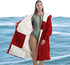 HI SUYI Swimming Thermal Surf Poncho Changing Robe Unisex Swim Parka Oversize Long Fleece Waterproof Heat Jacket