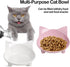 Skrtuan Cat Bowl, Food-Grade Melamine, Non-Slip Shallow Design, 250ml for Cats, Dogs, Rabbits & Hamsters